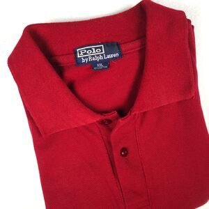 Vintage Polo Ralph Lauren Shirt Men's XXL Red 100% Cotton Pique Pony Logo